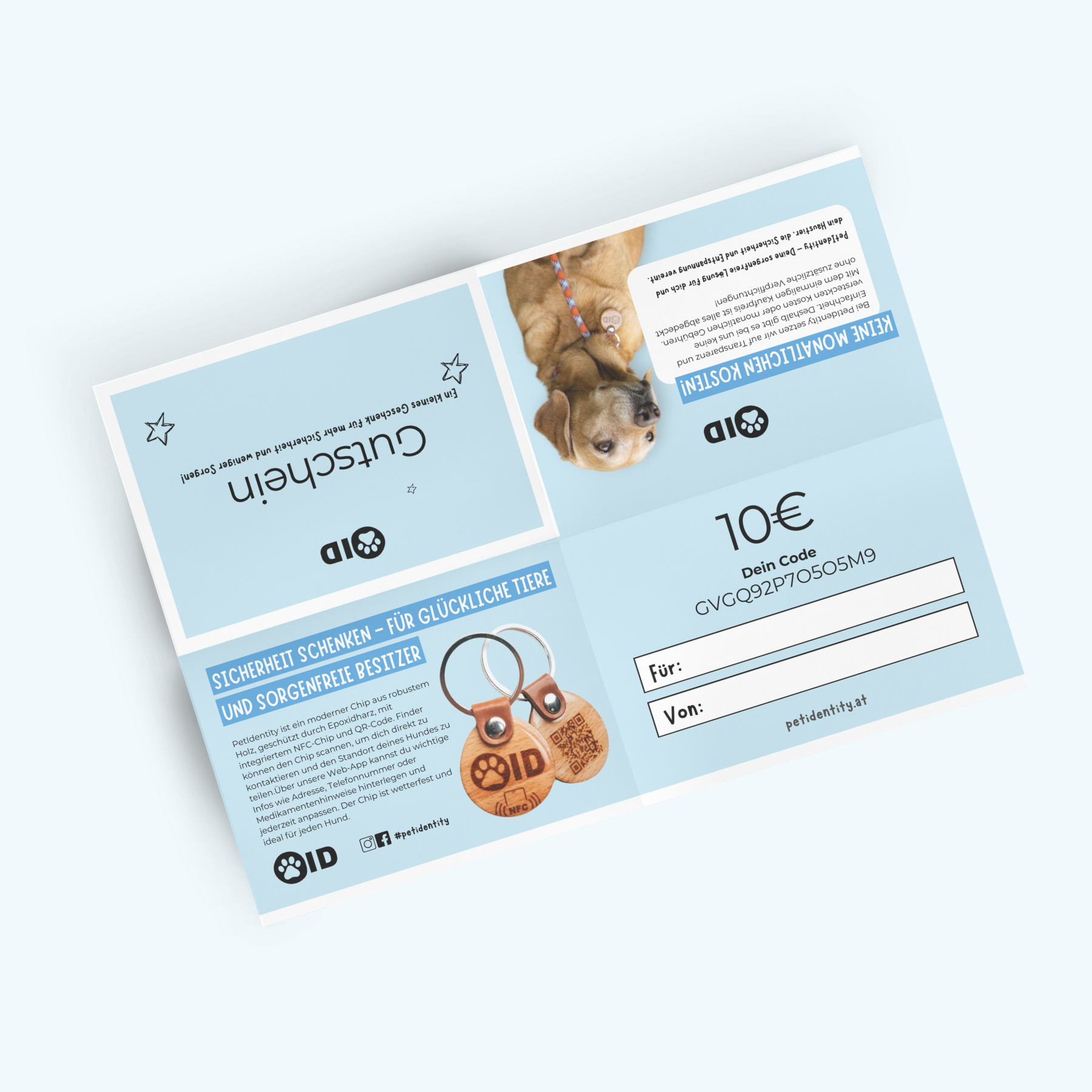 PetIdentity Gutschein – 10 € zum Selbstausdrucken
